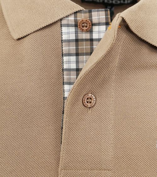 Barbour Tartan Pique Poloshirt Beige Product / Detail