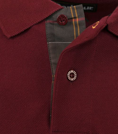 Barbour Tartan Pique Poloshirt Bordeaux Product / Detail