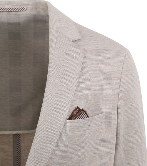 Suitable Anzug Flex Kariert Hellbeige