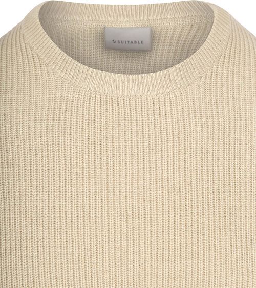 Suitable Pullover Wool Blend Ecru Product / Detail