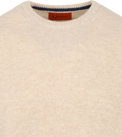 Suitable Pull Laine Col Rond Beige Product / Detail