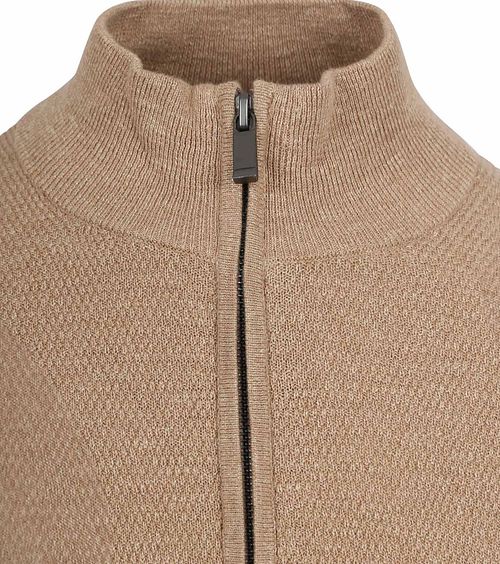 Suitable Half Zip Trui Structuur Beige Product / Detail