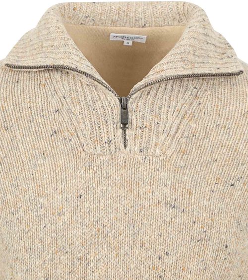 McGregor Half Zip Trui Merinowol Sand Product / Detail