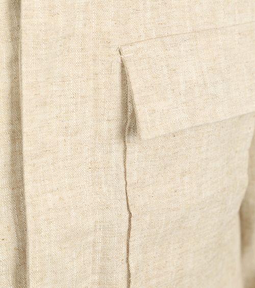 Profuomo Overshirt lniano-bawełniany w kolorze beżowym Product / Detail