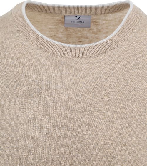 Beżowy sweter z okrągłym dekoltem Suitable Johan Product / Detail