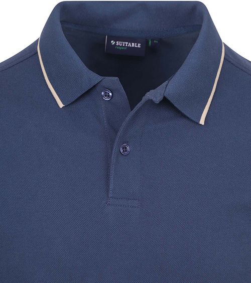 Suitable Respect Polo Tip Ferry Denim Blauw Product / Detail