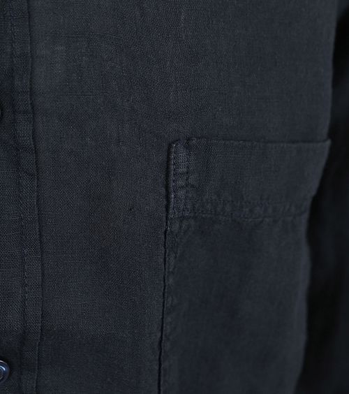 BOSS Elegante Skjorte i Lin Marineblå Product / Detail