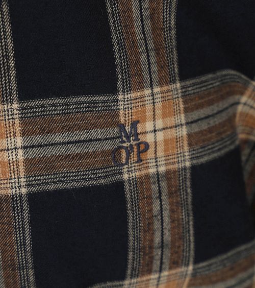Marc O'Polo Skjorte Ternet Flannel Mørkeblå Product / Detail
