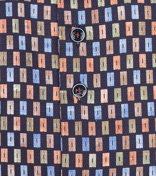 R2 Skjorte Blokke Navy Product / Detail