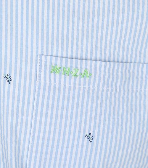 NZA Skjorte Julius Print Blå Product / Detail