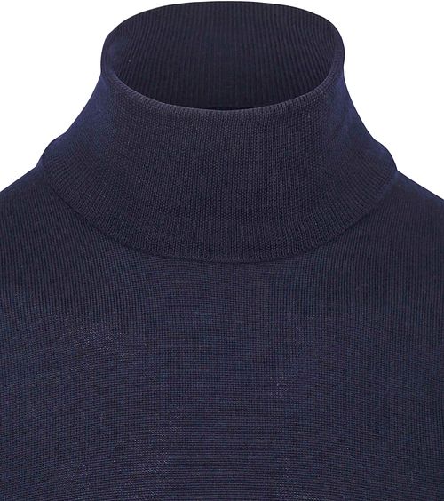 Suitable merinould-rullekravetrøje i navy Product / Detail