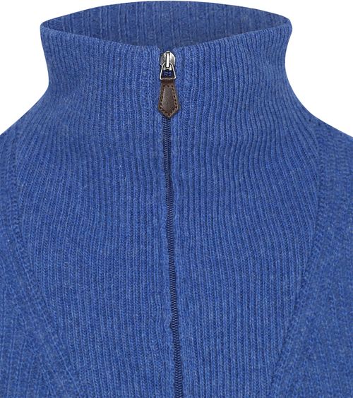 Smart Half Zip Sweater Wool Blend Blue Product / Detail