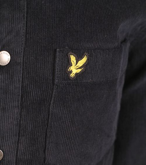Lyle and Scott Overshirt I Bløde Fløjlsmaterialer, Marineblå Product / Detail