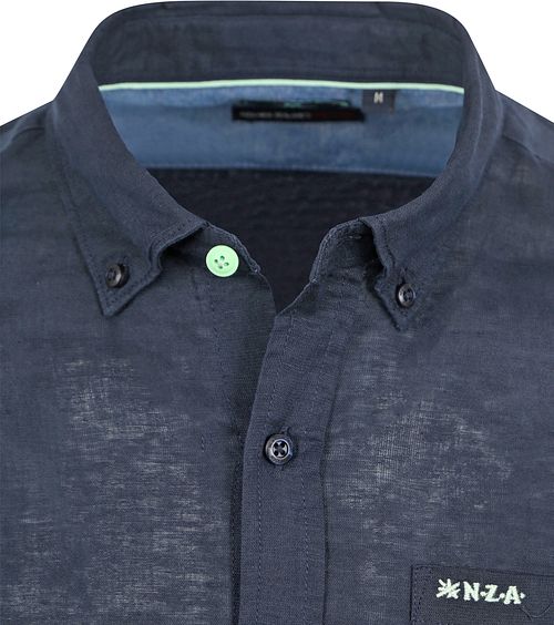 NZA Hemd Okarito Leinen Navy Product / Detail