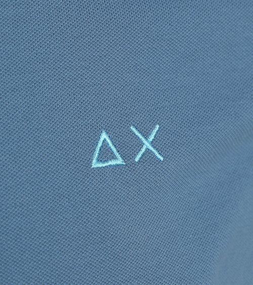 Sun68 Poloshirt Small Stripe Collar Avio Blau Product / Detail