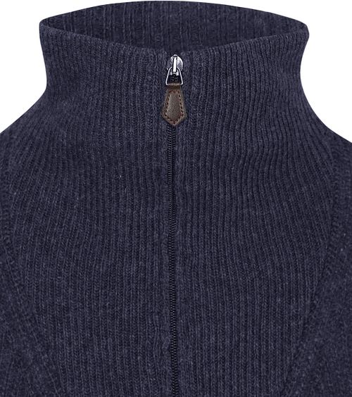 Suitable Half Zip Pullover Wool Blend Navy Product / Detail