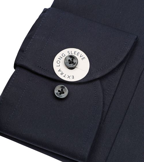Profuomo Twill Hemd Extra Lange Mouwen Navy Product / Detail