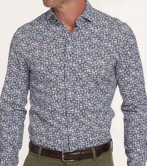 R2 Hemd Knitted Print Multicolour Model / Detail