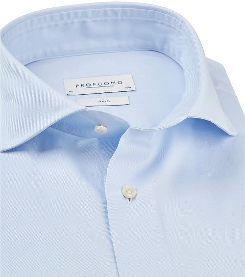 Profuomo Travel Shirt Blauw Product / Detail