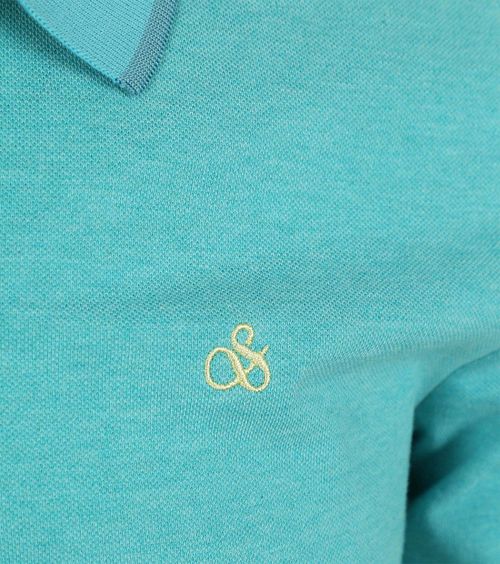 Scotch And Soda Melange Polo Turqoise Product / Detail