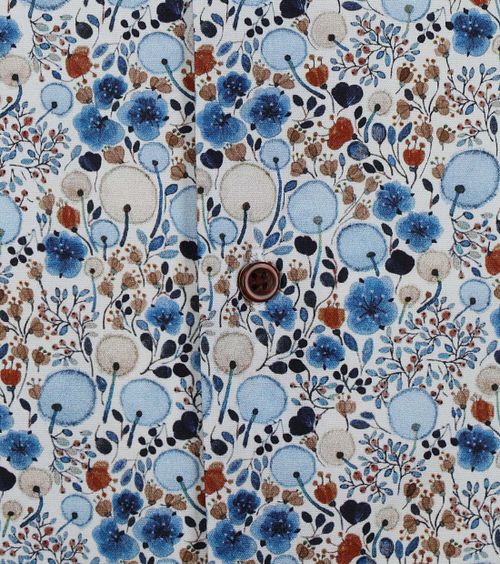 Suitable Chemise Col Américain Dessin Bleu Product / Detail