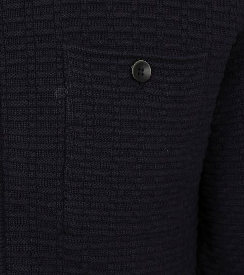 No Excess Cardigan Texturé Bleu Marine Product / Detail