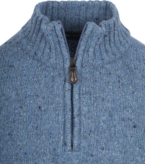 Suitable Pull Half Zip Tweed Mix Laine Bleu Product / Detail