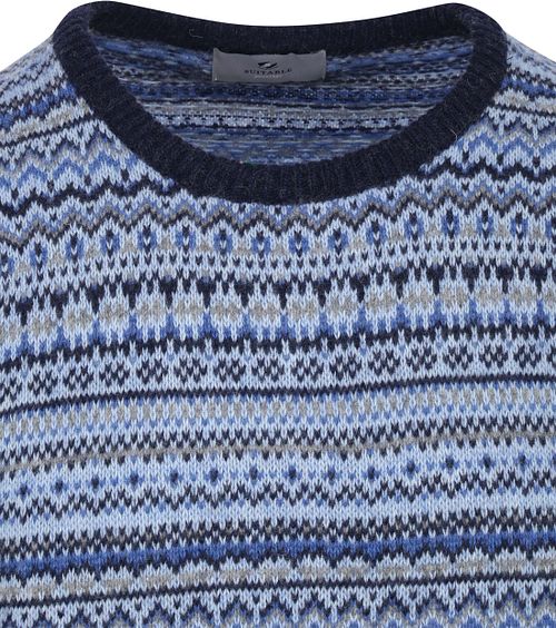 Suitable Prestige Fair Isle Pullover Bleu Product / Detail