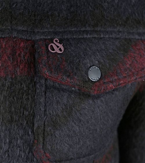 Scotch & Soda Veste Trucker Marine A Carreaux Product / Detail