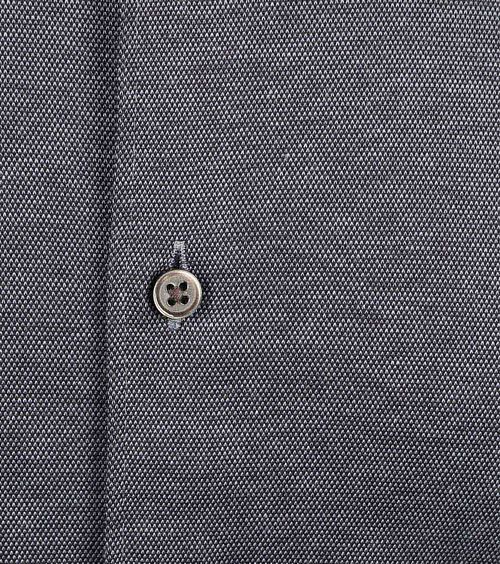 Desoto Camicia no-stiro con collo Kent melange blu Product / Detail