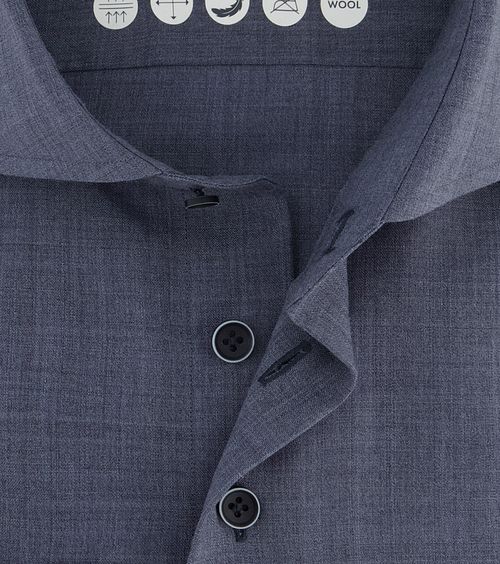Camicia R2 in lana blu Product / Detail