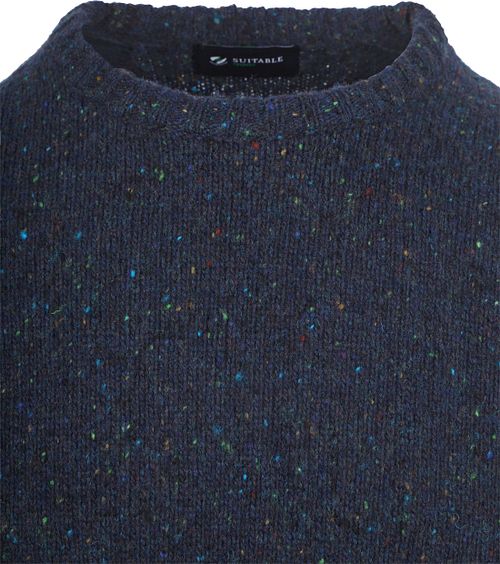 Suitable Maglione in misto lana tweed blu navy Product / Detail