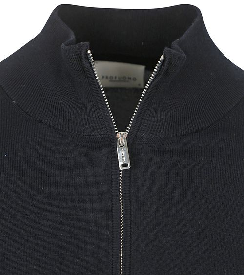 Pullover Profuomo Luxury Navy con half zip Product / Detail