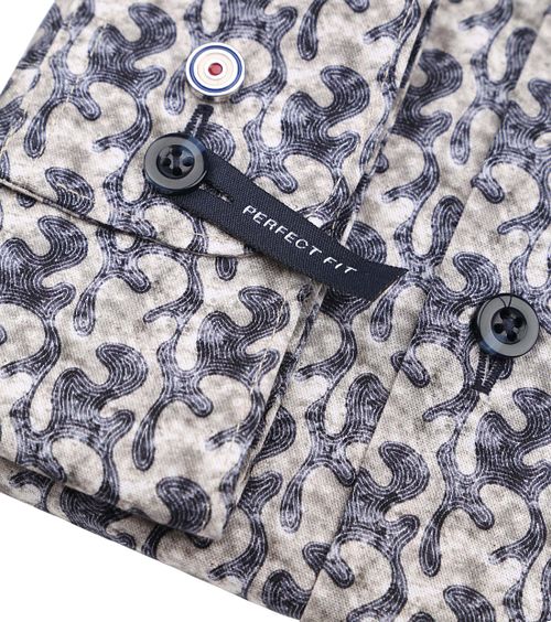 Blue Industry Hemd Druck Blau Product / Detail