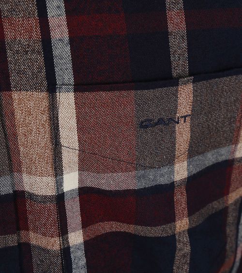 Gant Chemise Jaspé A Carreaux Bordeaux Product / Detail