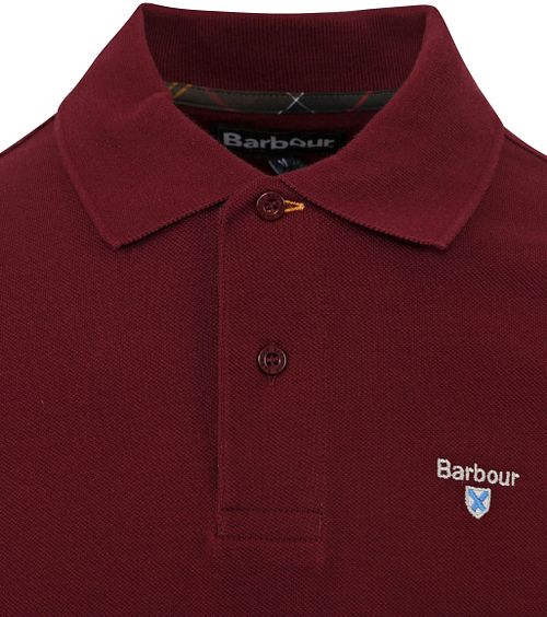 Barbour Tartan Pique Poloshirt Bordeaux Product / Detail