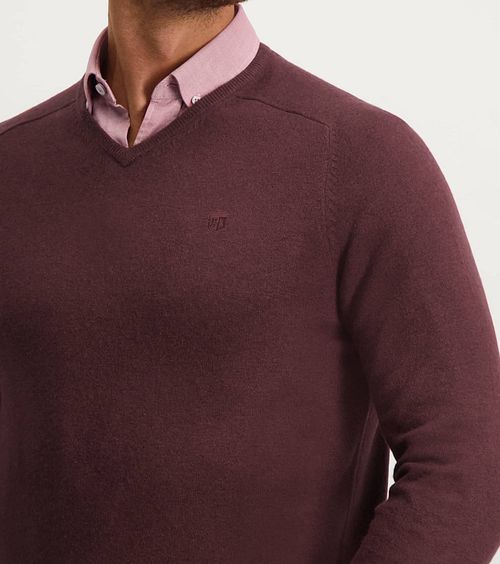 State Of Art Trui Wol Fuchsia Model / Detail