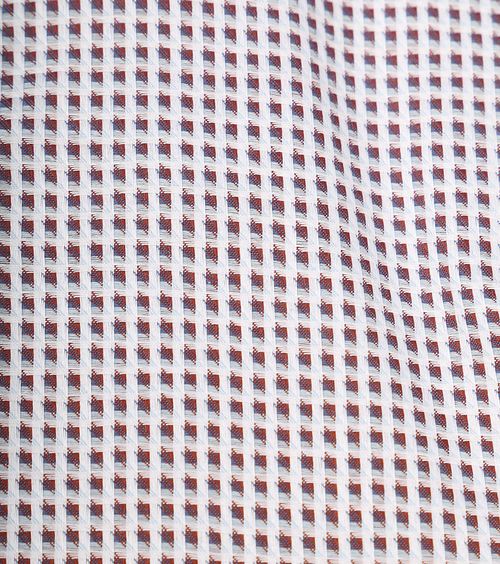 OLYMP Skjorta Level 5 Tryck Vit Bordeaux Product / Detail