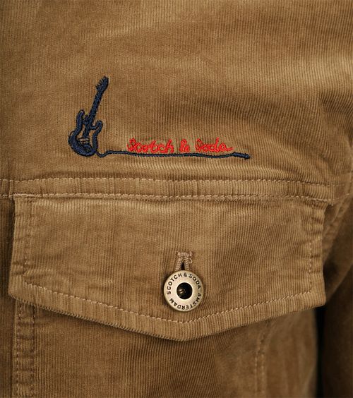 Scotch and Soda Corduroy Overshirt Braun Product / Detail