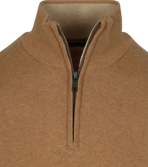 Steppin' Out Half-Zip Pullover Cotton Cashmere Camel Product / Detail
