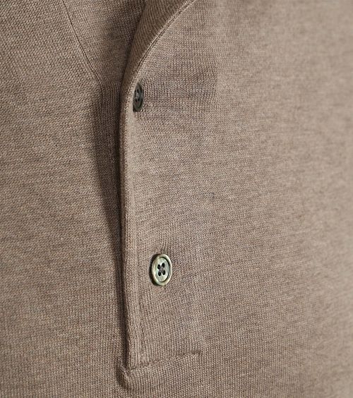 Profuomo Langærmet Poloshirt Luxury Basic Taupe Product / Detail