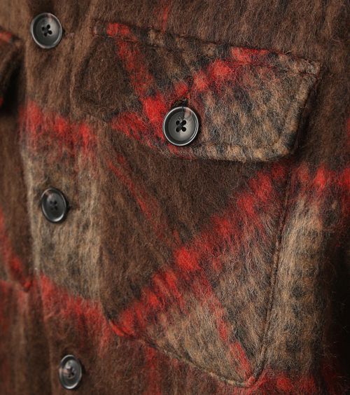 Scotch & Soda Overshirt Børstet Ull Rutete Brun Product / Detail