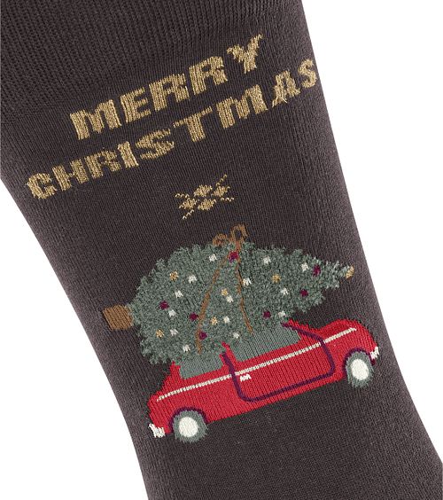 Burlington Chaussettes Merry X-Mas Marron Product / Detail