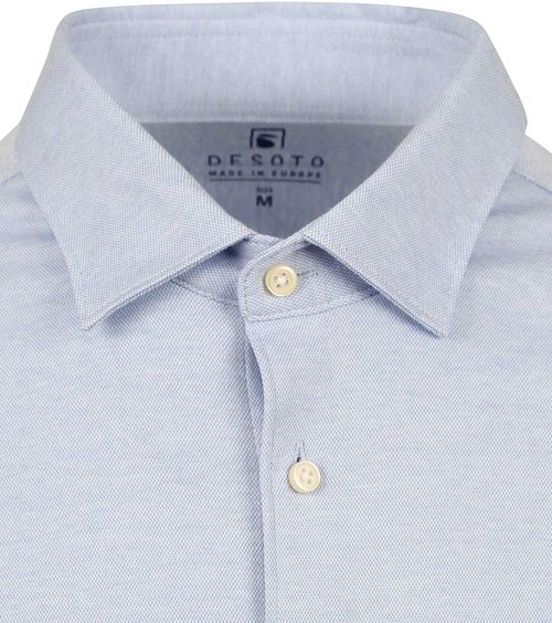 Camicia Desoto no stiro con collo Kent melange azzurro chiaro Product / Detail