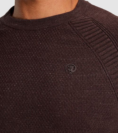 Jersey Cast Iron Heather Plated Marrón Model / Detail