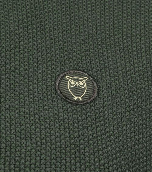 Sweter KnowledgeCotton Apparel Field w kolorze ciemnozielonym Product / Detail