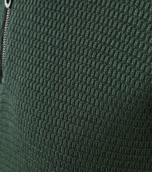 No Excess sweter z półzamkiem, struktura melange, ciemnozielony Product / Detail