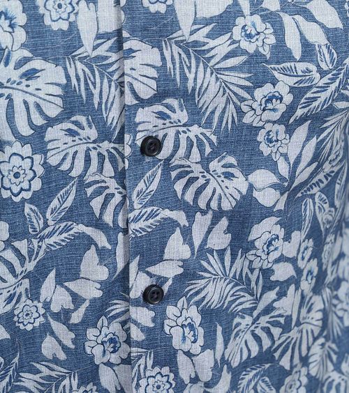 Desoto Hemd Denim Bloem Blauw Product / Detail