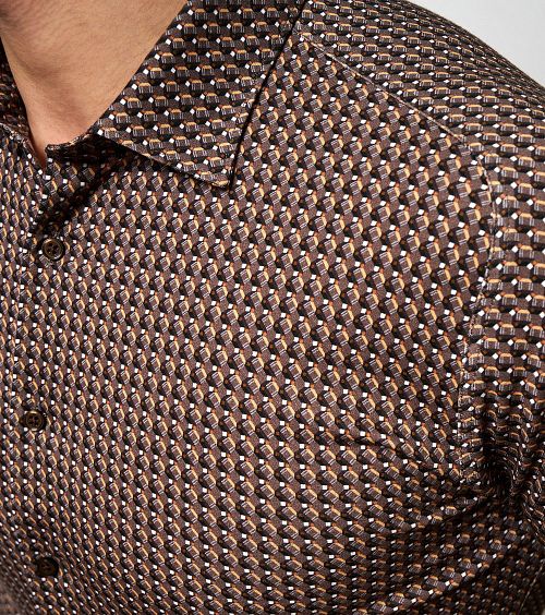 Desoto Hemd Kent Figuren Bruin Model / Detail