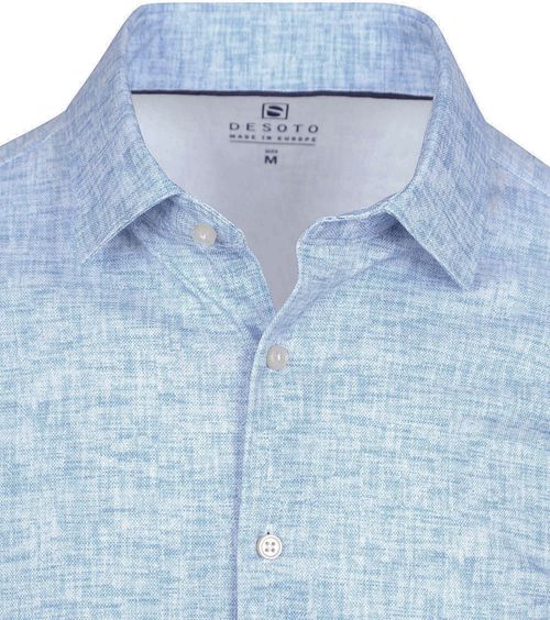 Desoto Hemd Monochrome Blauw Product / Detail